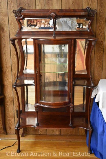 Early 1900's Victorian wood etagere, 35"w x 5'2" tall