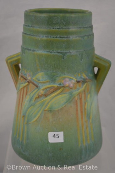 Roseville Laurel 677-7" vase, green