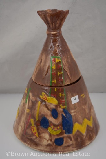 Mrkd. McCoy Indian TeePee cookie jar