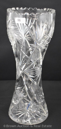 American Brilliant Cut Glass 12"h vase