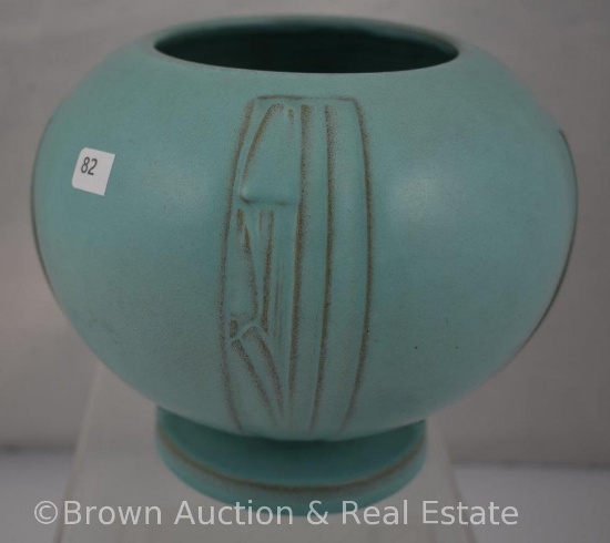 Roseville Moderne 299-6" bowl, turquoise