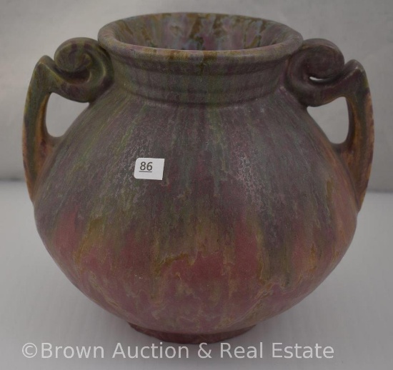 Roseville Carnelian II 318-8" vase, red
