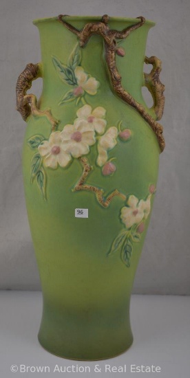 Roseville Apple Blossom 393-18" floor vase, green