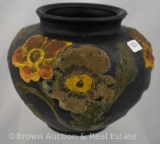 Tiffin black milk glass bowl/vase, 5.5