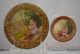 (2) Tin ABC plates made in Bryan, Ohio