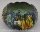 Blended glaze planter with attached flower frog