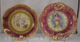(2) Handpainted porcelain 10