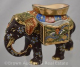 Oriental figural Elephant match/cigarette holder/ashtray