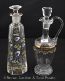 (2) Victorian glass water vessels: 9.5