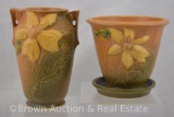 (2) Brown Roseville Clematis pieces