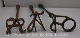 (3) Old forged branding irons