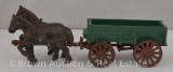 Arcade Cast Iron McCormick Deering horse drawn wagon