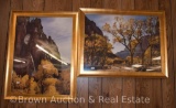 (2) Large gold framed pictures taken in Zion National Park