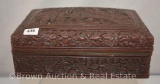 19th Century Chien Lung carved Cinnabar domed box