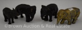 (4) Elephant figurines, 2