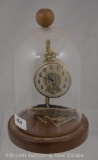 Waltham open face pocket watch, decorative chain with knife