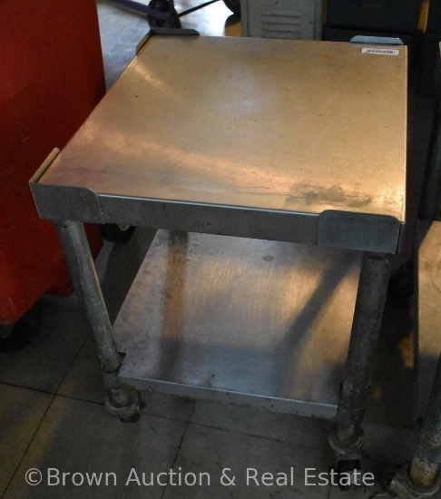 Stainless steel equipment cart on rollers