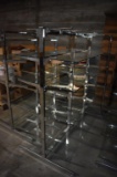 (3) Lozier Steel With Glass Shelving Shelving Units