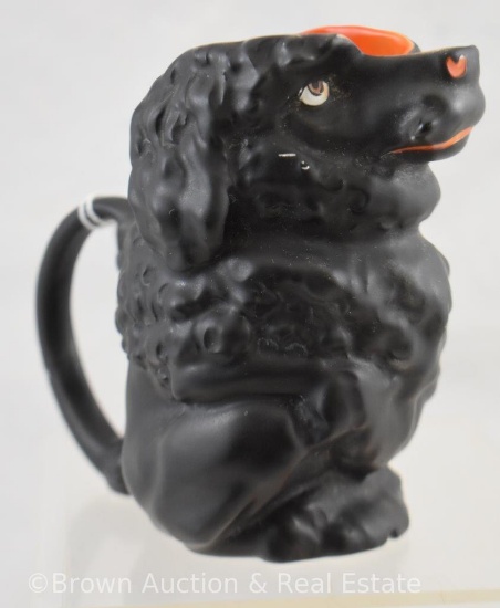 Royal Bayreuth 4.5"h black Poodle creamer