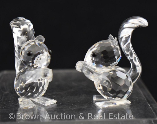 Pr. Swarovski Crystal squirrels