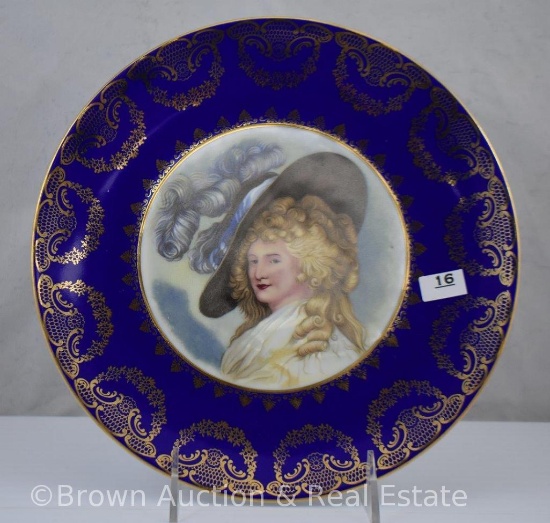 Mrkd. Bayreuth/Bavaria cobalt portrait plate