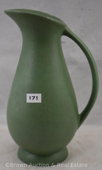 Mrkd. Red Wing 9" green pitcher