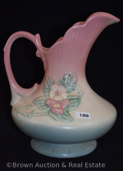 Hull Wildflower W-11-8.5" pitcher, pink/blue
