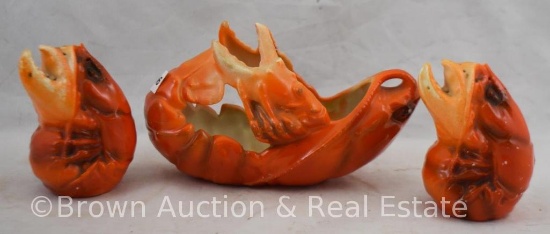 Royal Bayreuth Lobster candy bowl and salt and pepper set