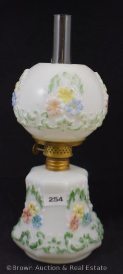 Milk Glass miniature kerosene oil lamp