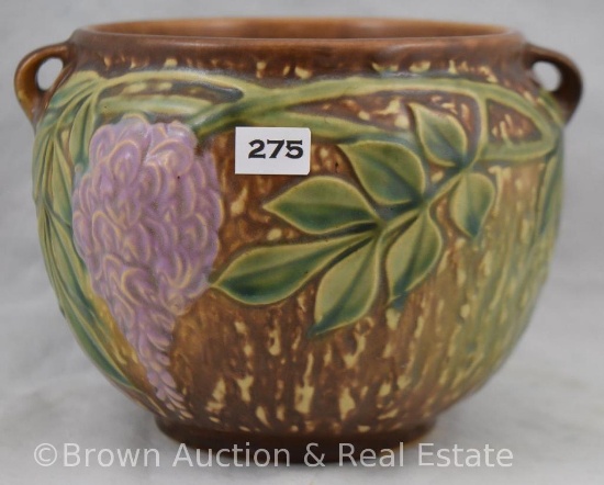 Roseville Wisteria 632-5" bowl, brown