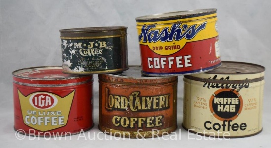(5) Old coffee cans