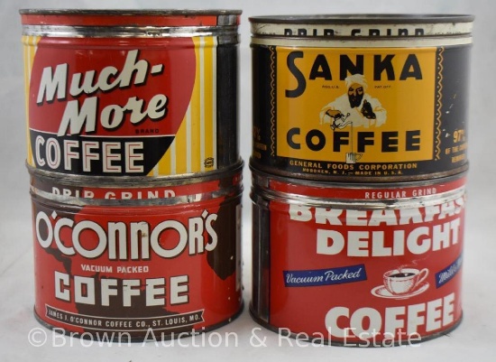 (4) Old coffee cans
