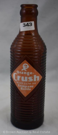 Amber Orange Crush soda bottle
