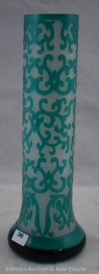 Cameo-style cylinder vase