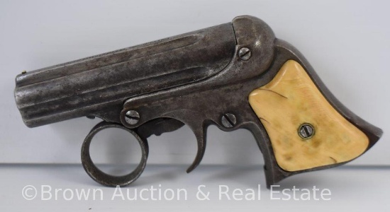 E. Remington & Sons .22 cal 5-shot derringer, ring trigger, bone handle