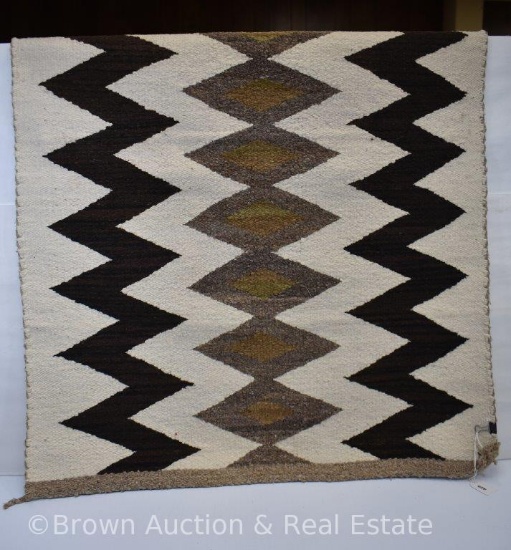 Navajo rug, brown/tan/white