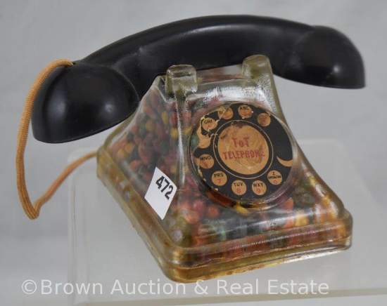 Glass candy container - Tot Telephone