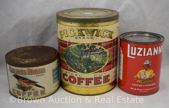 (3) Old coffee cans