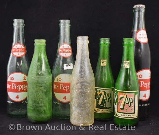 (7) Old pop bottles