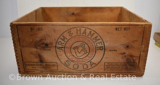 Arm and Hammer Soda wood crate