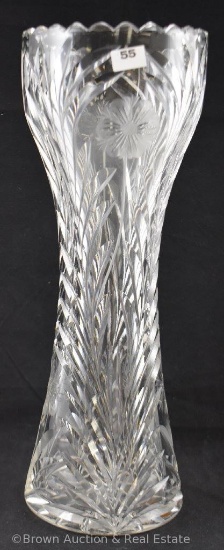 Cut Glass 14" vase