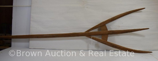 Vintage wooden pitchfork