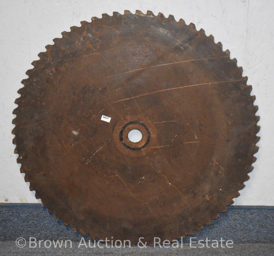 24.5"d antique steel sawmill blade