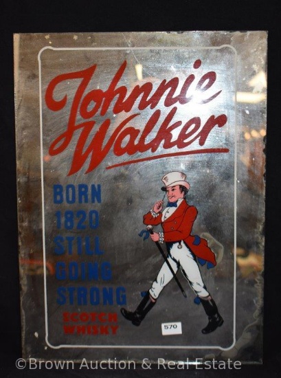 Johnnie Walker mirrored back Scotch sign