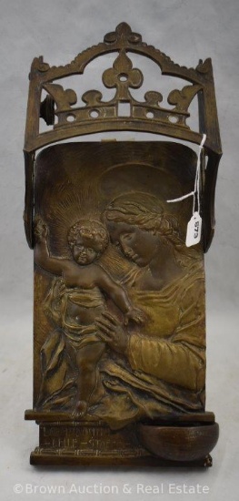 Vienna Bronze holy water font, MaDonna and child