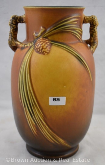 Roseville Pine Cone 846-9" vase, brown