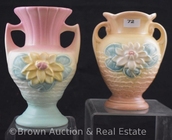 (2) Hull Water Lily vases