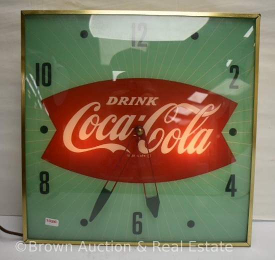 Coca-Cola avertising clock - Works!