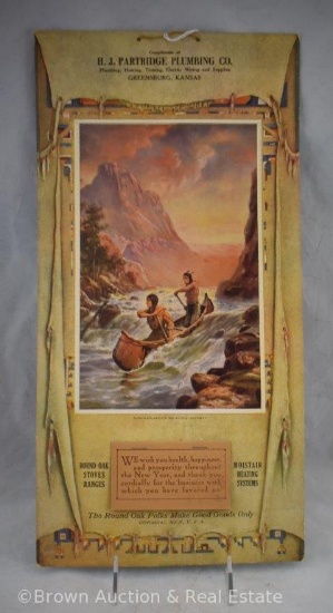 1917 advertising calendar - H.J. Partridge Plumbing Co., Greensburg, KS