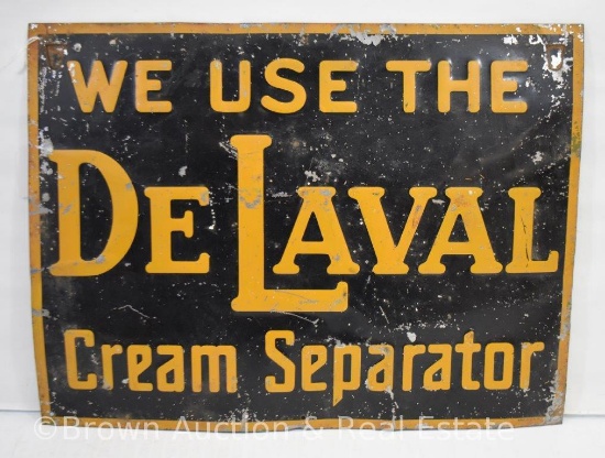 DeLaval Cream Separators embossed tin tacker sign